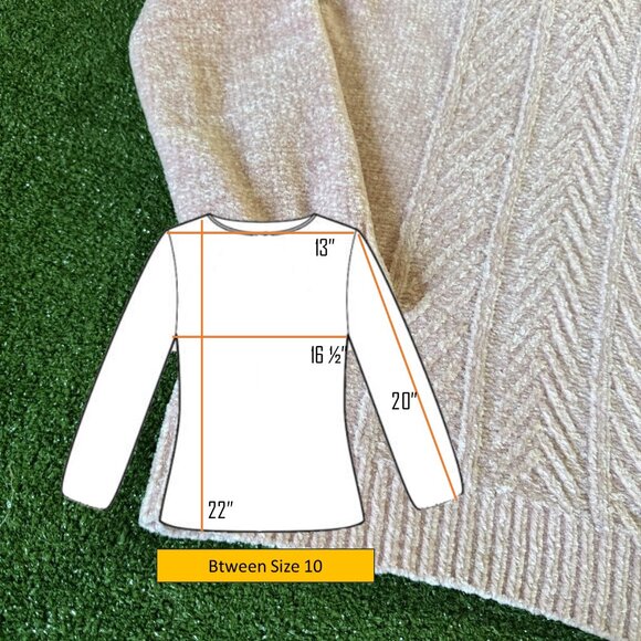 Btween Girls' Long Sleeve Subtle Metallic Sparkle Pink Knit Sweater Top Size 10 - Picture 2 of 11